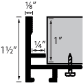 Black Metal Canvas Floater Frame Profile Diagram Drawing