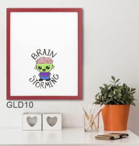 Custom Whiteboard in Red Frame